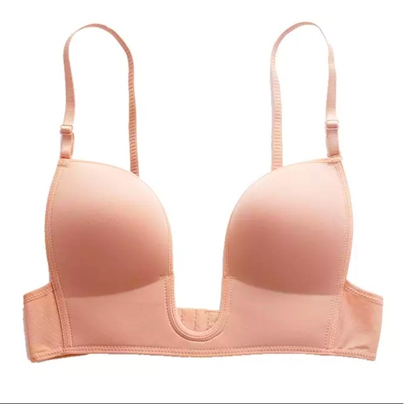 NWT 38A/B 36A/B EVENT deep U plunge cleavage bra racer multiway low back 1/2 cup - Picture 3 of 13